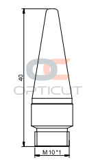 Сопло для лазерной резки L=40 мм M10x1